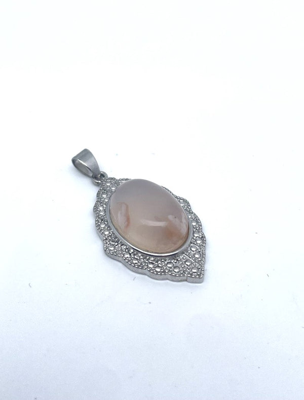 PENDENTIF AGATE FLEUR DE CERISIER